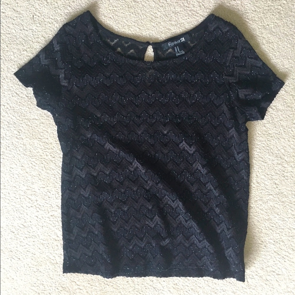 🧸 F21 sparkly textured top